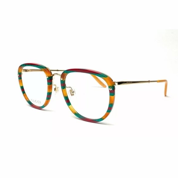 Gucci Men's Havana Square Round Eyeglasses! - Picture 1 of 3